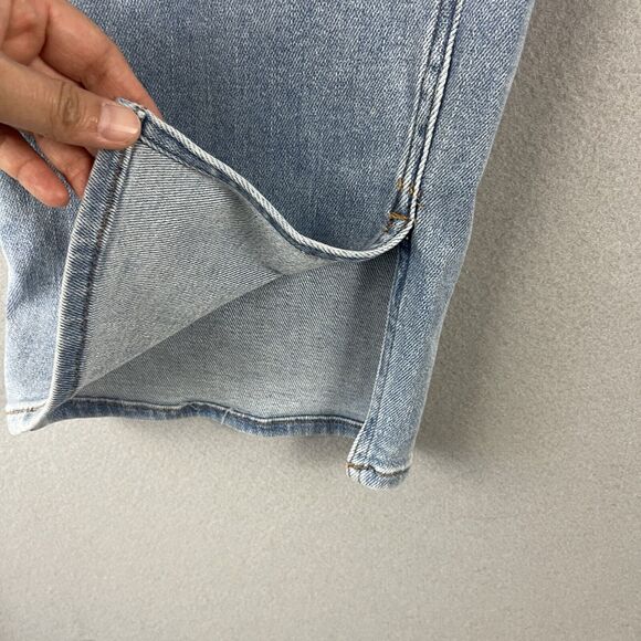 Universal Standard Straight Jeans Womens 14 Lightwash High Rise Faded NWT - Picture 4 of 16